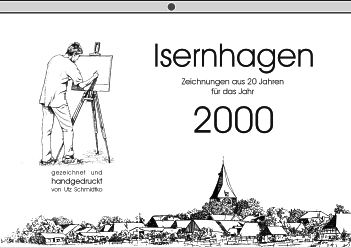Handgedruckter Kalender "Isernhagen 2000"